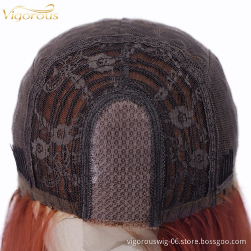 Natural Cosplay High Quality Long Cheap 30 Inch Synthetic Hair Fiber Wigs Pre Plucked Hair Line Wig Frontal Lace Black Women